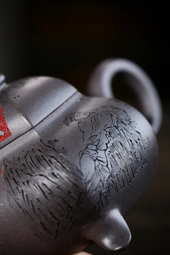Zisha Teapots: Six-Sided Treasure Tripod | Tianqing clay 4