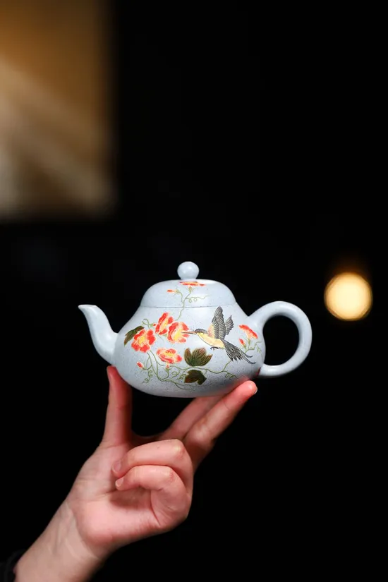 Zisha Teapots: blue clay | pear-shaped design 6