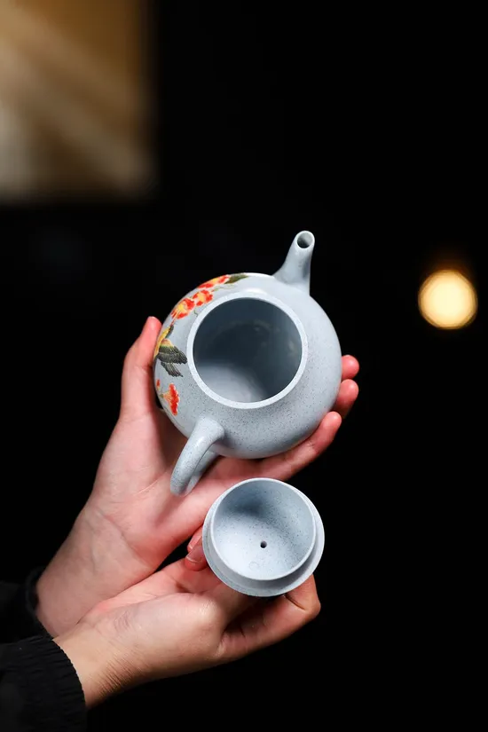 Zisha Teapots: blue clay | pear-shaped design 7