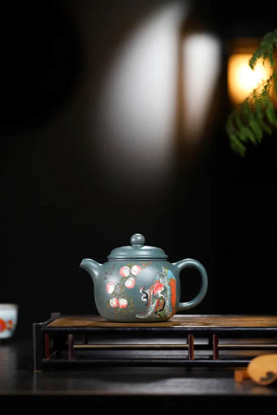 Zisha Teapots: Yang Junbao | snowflake green clay 2