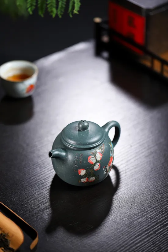 Zisha Teapots: Yang Junbao | snowflake green clay 3