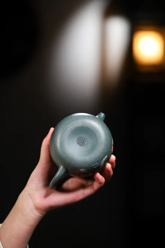 Zisha Teapots: Yang Junbao | snowflake green clay 6
