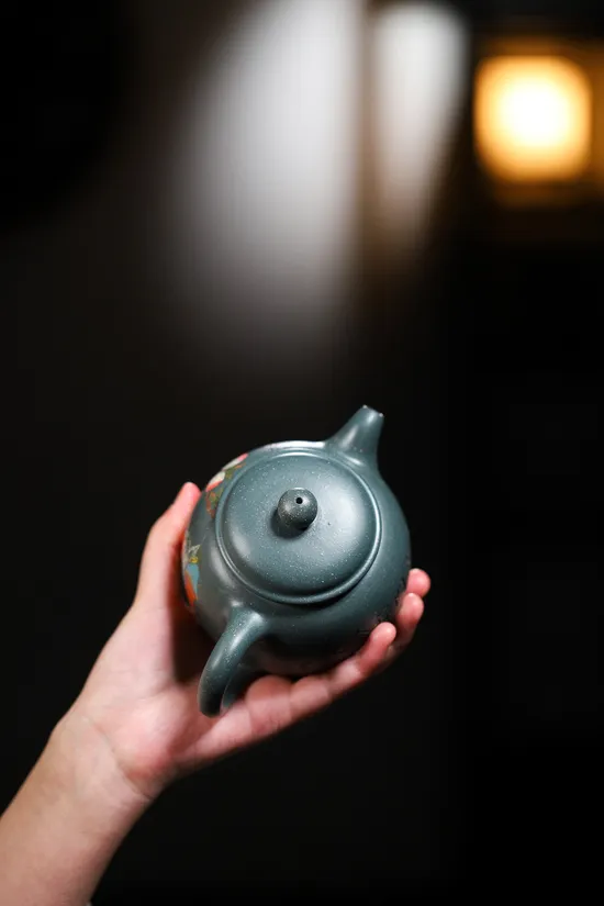 Zisha Teapots: Yang Junbao | snowflake green clay 8