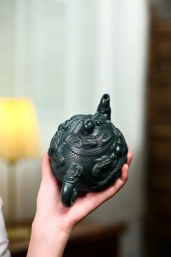 Yixing Clay Teapot | Master Zhou Xinyuan | Handcrafted Dragon Artistry 7
