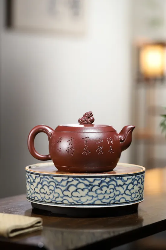Zisha Teapots: Fan Zhen | Ruyi Lion Drum Set 3