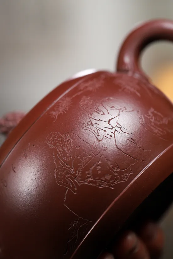 Zisha Teapots: Fan Zhen | Ruyi Lion Drum Set 8