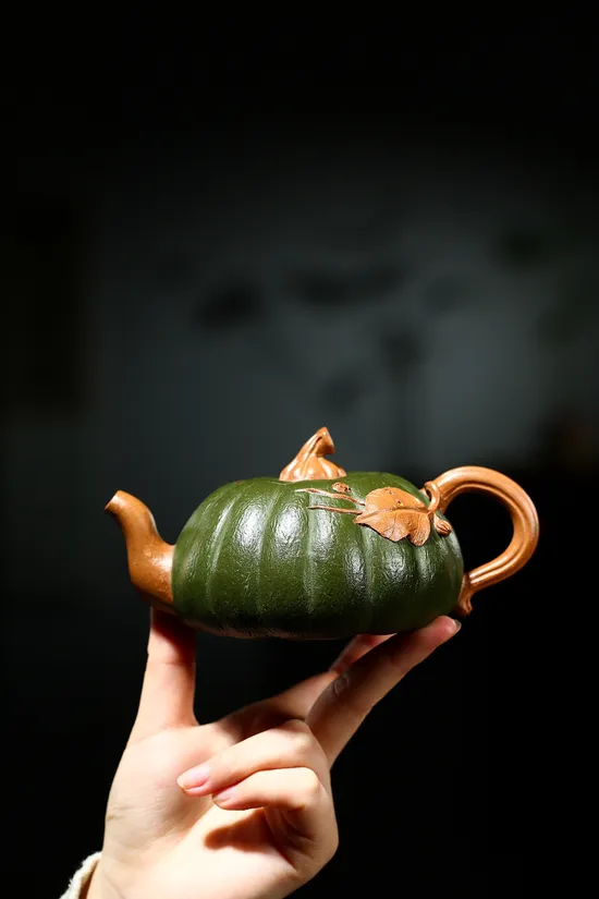 Yixing Clay Teapot | Chinese Zisha Art | Pumpkin Design 2