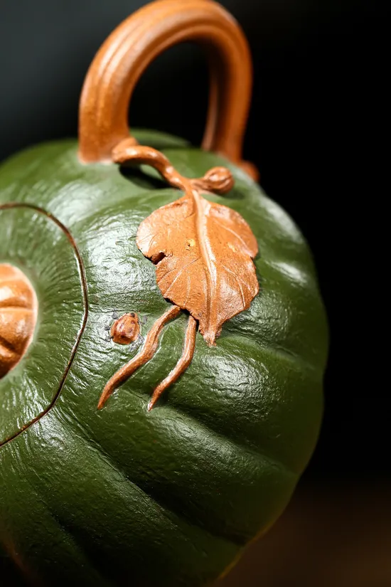 Yixing Clay Teapot | Chinese Zisha Art | Pumpkin Design 3