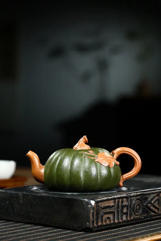 Yixing Clay Teapot | Chinese Zisha Art | Pumpkin Design 4