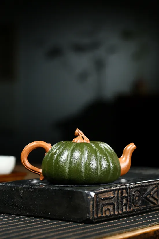 Yixing Clay Teapot | Chinese Zisha Art | Pumpkin Design 5