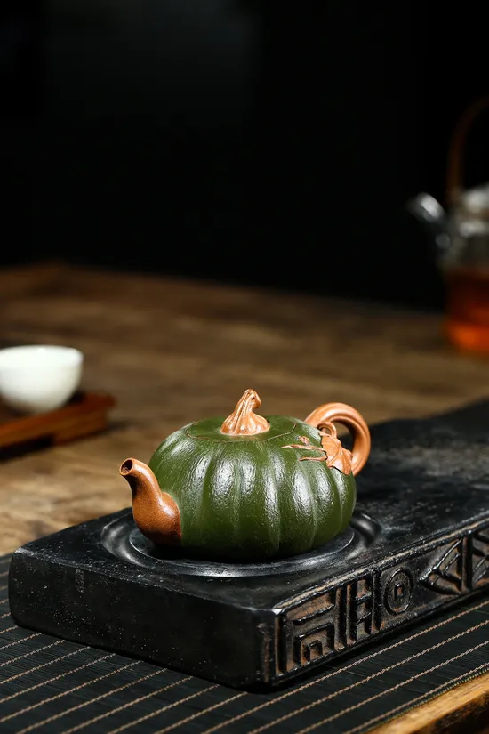 Yixing Clay Teapot | Chinese Zisha Art | Pumpkin Design 7