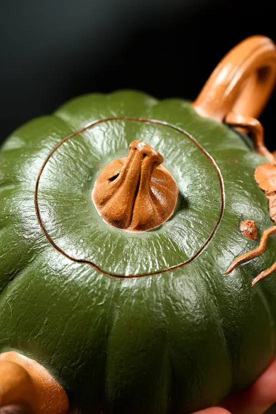 Yixing Clay Teapot | Chinese Zisha Art | Pumpkin Design 8