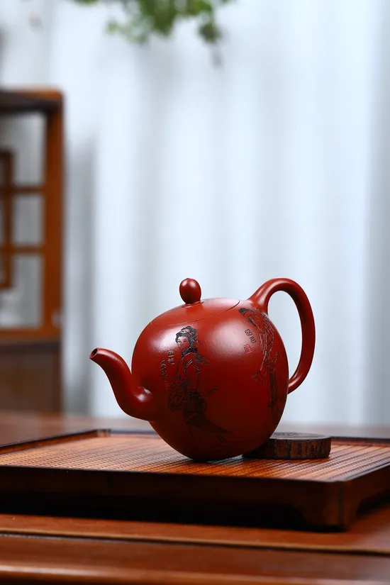 Yixing Zisha Teapot - Masterpiece Four Beauties Design | Collector's Clay Pot 8