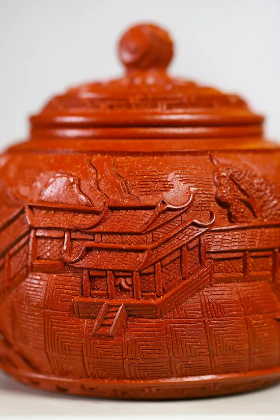 Yixing Clay Teapot | Handcrafted Relief Dragon Art | Collector's Choice 2