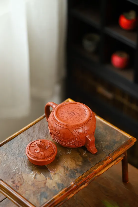 Yixing Clay Teapot | Handcrafted Relief Dragon Art | Collector's Choice 3