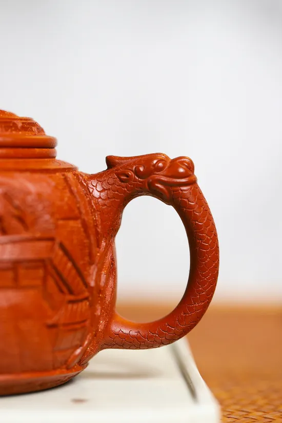 Yixing Clay Teapot | Handcrafted Relief Dragon Art | Collector's Choice 4