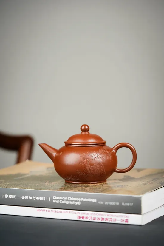 Zisha Teapots: 160cc | original red dragon skin; 5