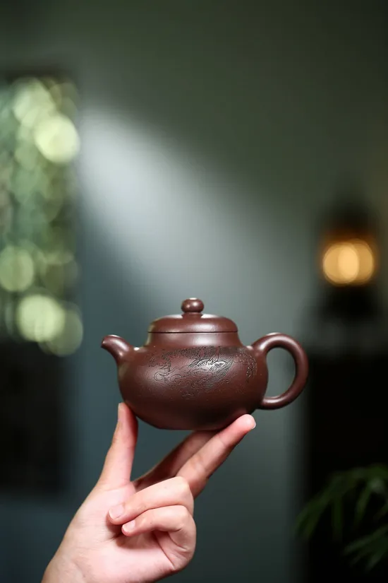 Zisha Teapots: aged Huanglong Mountain sedimentary purple clay | 2100 CNY 8