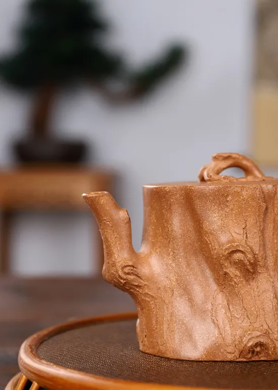 Zisha Teapots: Pine Trunk | aged dun mud 1