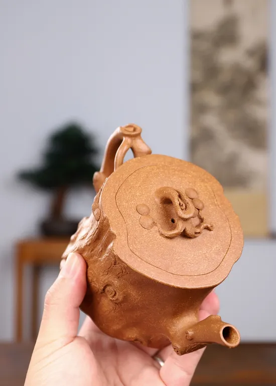 Zisha Teapots: Pine Trunk | aged dun mud 4