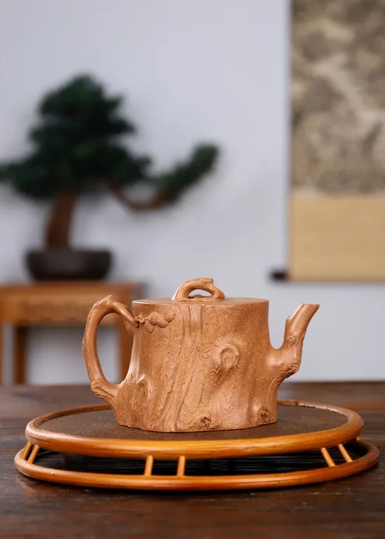 Zisha Teapots: Pine Trunk | aged dun mud 5