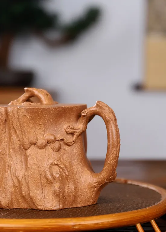 Zisha Teapots: Pine Trunk | aged dun mud 6