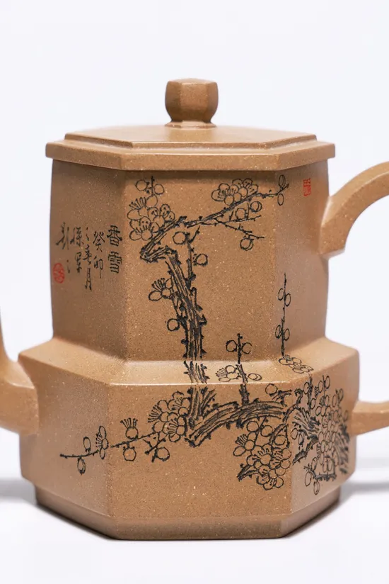 Zisha Teapots: Six-Sided Scholar Teapot | old duan clay 1