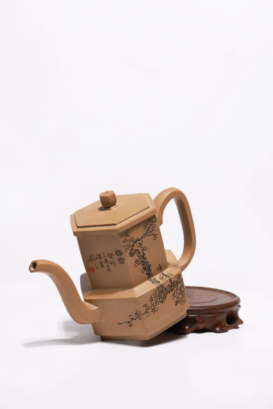 Zisha Teapots: Six-Sided Scholar Teapot | old duan clay 3