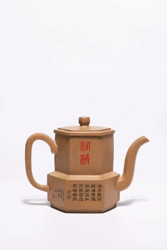 Zisha Teapots: Six-Sided Scholar Teapot | old duan clay 5
