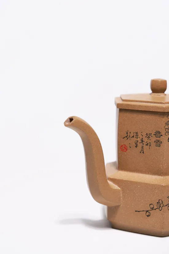 Zisha Teapots: Six-Sided Scholar Teapot | old duan clay 9