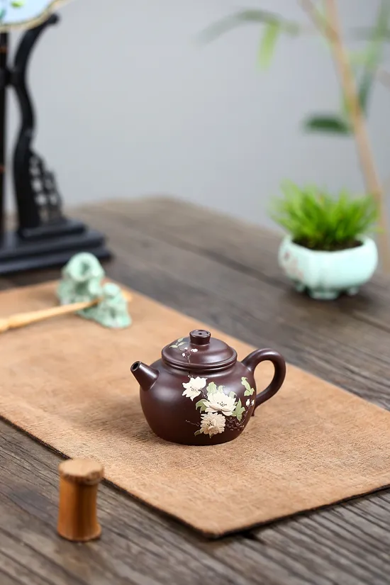 Zisha Teapots: Circle Knob | purple eggplant clay 2