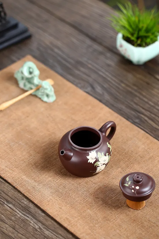 Zisha Teapots: Circle Knob | purple eggplant clay 6