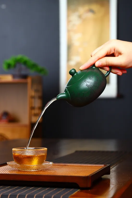 Premium Yixing Zisha Clay Teapot – Rare Green Clay, Handcrafted Masterpiece 3