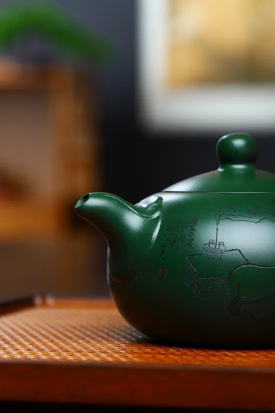 Premium Yixing Zisha Clay Teapot – Rare Green Clay, Handcrafted Masterpiece 5