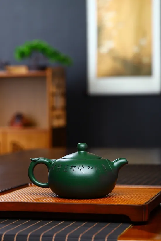 Premium Yixing Zisha Clay Teapot – Rare Green Clay, Handcrafted Masterpiece 6