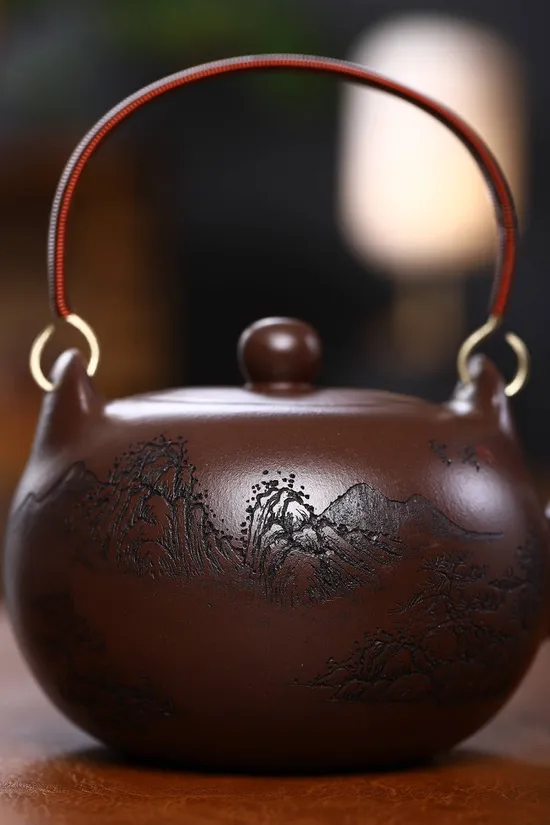 Zisha Teapots: Fan Jianxin | Sacred Pearl Overhead Teapot | 380cc capacity 4