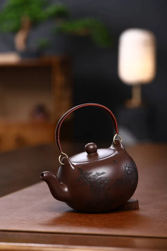 Zisha Teapots: Fan Jianxin | Sacred Pearl Overhead Teapot | 380cc capacity 5