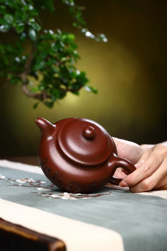 Zisha Teapots: Tang Tian | red dragon skin clay 1