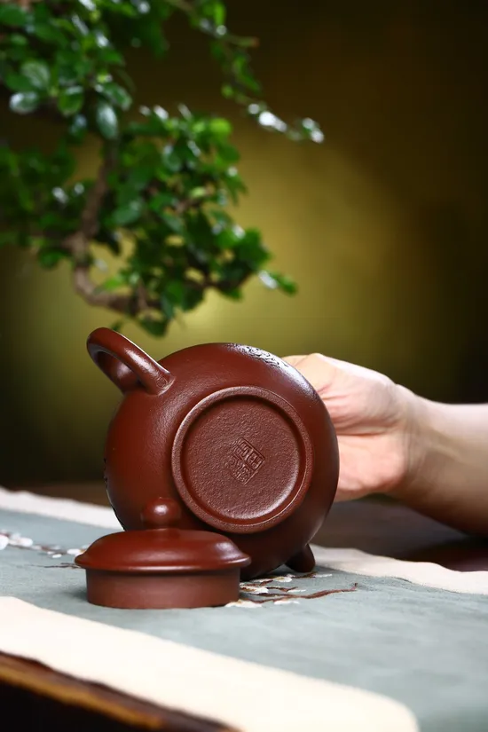 Zisha Teapots: Tang Tian | red dragon skin clay 5