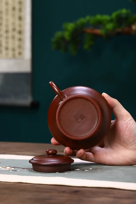 Handcrafted Zisha Teapot - Rare Iron Red Sand, National Craft Artist 7