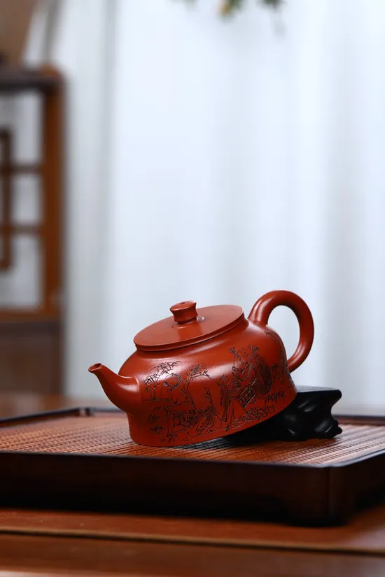 Zisha Teapots: Da Hong Pao clay | Sun Meiya | 200ml capacity 1