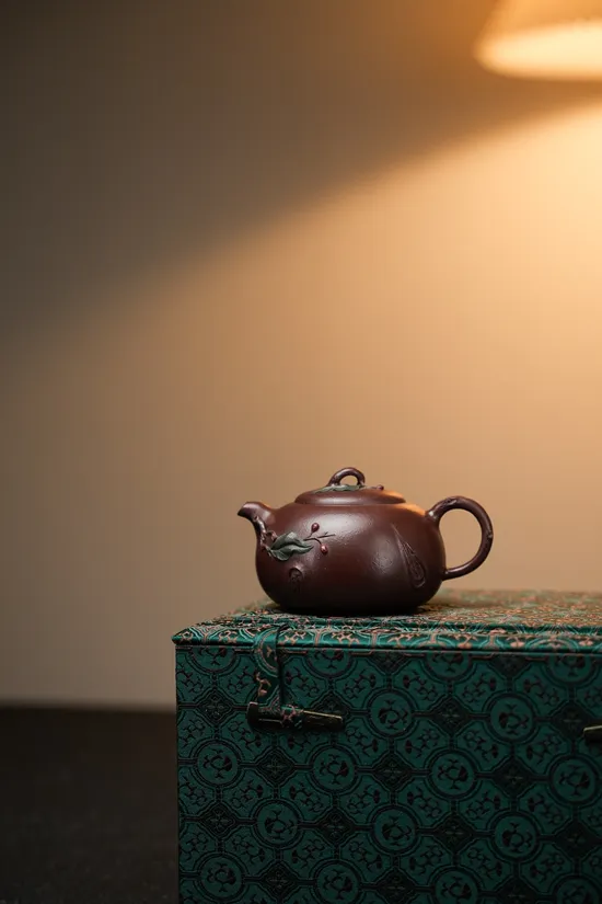 Zisha Teapots: aged purple clay | hand-paste-on flower technique 4