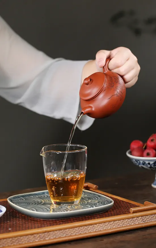 Zisha Teapots: Lotus Seed Double-Layer Lid | original purple clay (Zhuni) 2