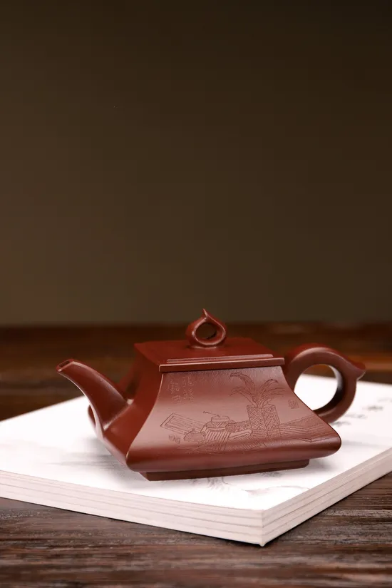 Zisha Teapots: Si Fang Tan Ran | Longxue sand clay 6