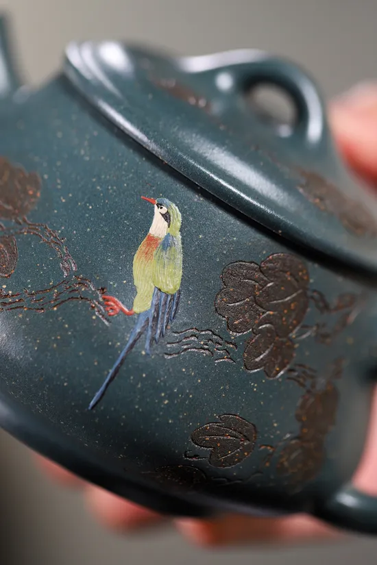 Zisha Teapots: 2 | 700 CNY | Yang Junbao | Jingzhou Snowflake Green Clay 4