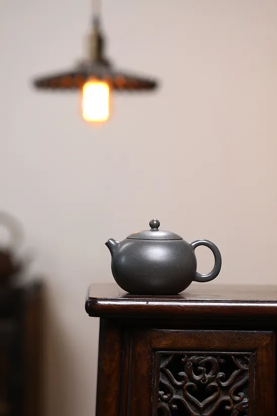 Zisha Teapots: Xishi original mine premium green duan | double-layer lid 5