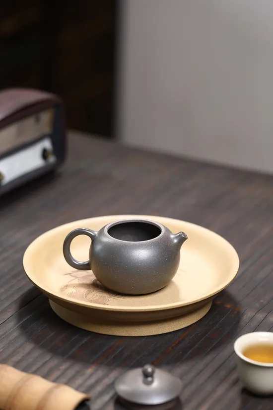 Zisha Teapots: Xishi original mine premium green duan | double-layer lid 6