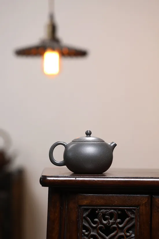 Zisha Teapots: Xishi original mine premium green duan | double-layer lid 7