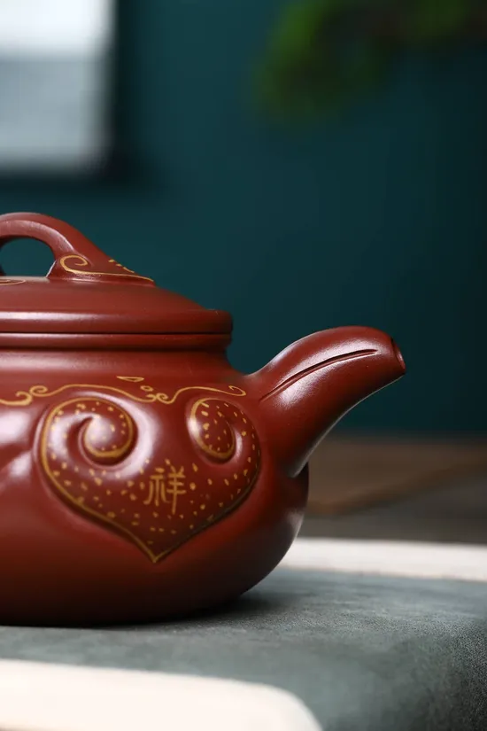Zisha Teapots: Antique如意 | Di Cao Qing clay 4