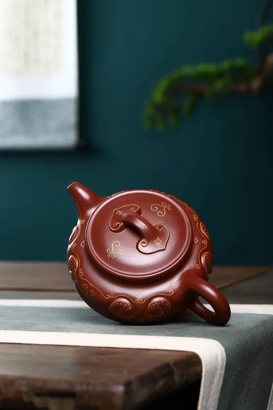 Zisha Teapots: Antique如意 | Di Cao Qing clay 5